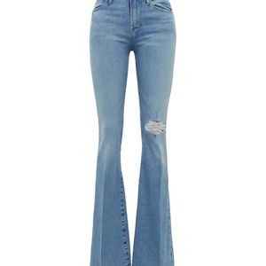 BNWT FRAME LE HIGH FLARE BELLS FADED BLUE JEANS 24